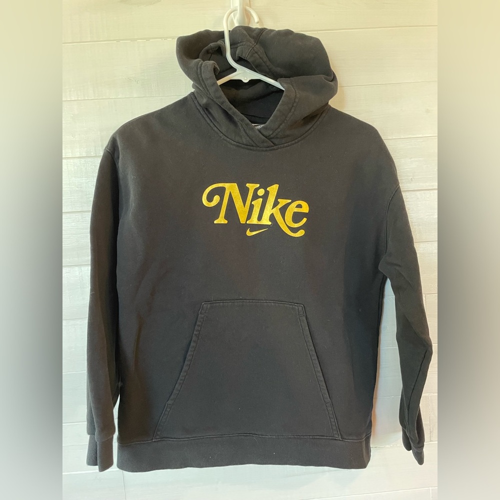 Nike Kid’s Hoodie in Black with Gold Logo